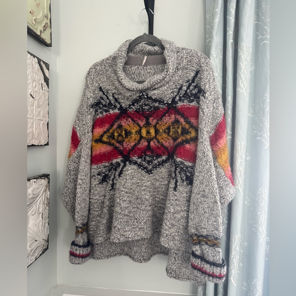 FREE PEOPLE ❄️ Arctic Blast💥 Pullover Sweater Sz L - Picture 2 of 6